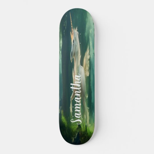 スケートボードガーリーオールドホワイトユニコーン スケートボード (正面)