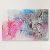 スケートボードキック絵画フリップ ジグソーパズル (横)