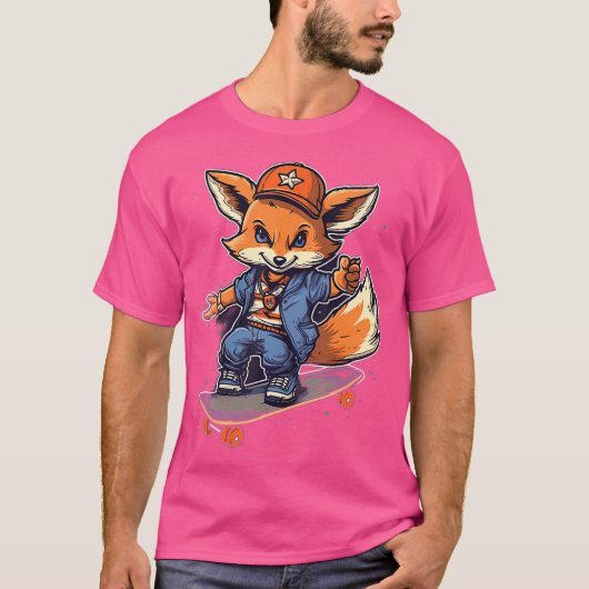 スケートボードキツネスケートボード Tシャツ (正面)