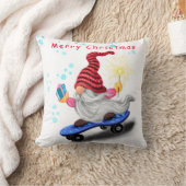 スケートボードクリスマスピロー付格言 クッション (ブランケット)