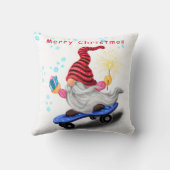 スケートボードクリスマスピロー付格言 クッション (裏面)