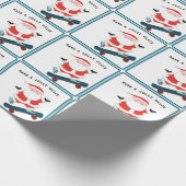 スケートボードクリスマスホリデーギフト ラッピングペーパー (角)