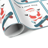 スケートボードクリスマスホリデーギフト ラッピングペーパー (ロールコーナー)