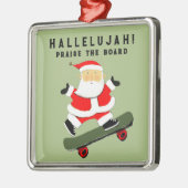 スケートボードクリスマス メタルオーナメント (左)