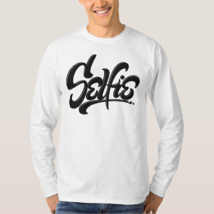 スケートボードグラフィティセルフィー通りアートレタリング Tシャツ