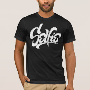 スケートボードグラフィティセルフィー通りアートレタリング Tシャツ
