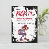 スケートボードグランジフォトスケートガールズバースデーパーティー 招待状 (スタンド正面)