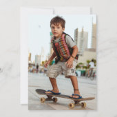 スケートボードグランジフォトスケートガールズバースデーパーティー 招待状 (裏面)