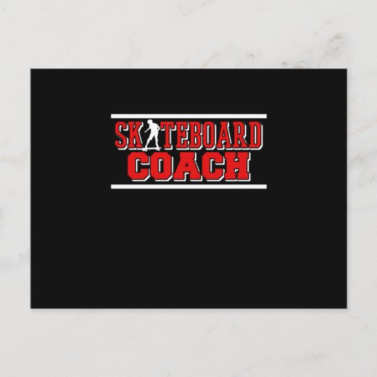 スケートボードコーチスケートボードスケートボードスケーター インビテーションポストカード (正面)