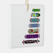 スケートボードサイズの比較 セラミックオーナメント (右)