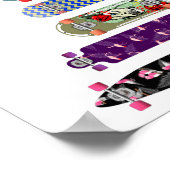 スケートボードサイズの比較 ポスター (角)