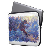 スケートボードサーフィン – スケートボーダー ラップトップスリーブ (正面左)