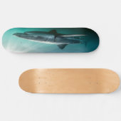 スケートボードシャーク空腹プレデター。 スケートボード (横)