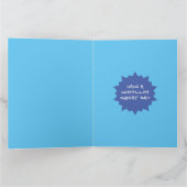 スケートボードシルエットパーソナライズされた誕生日 カード (内部)