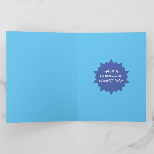 スケートボードシルエットパーソナライズされた誕生日 カード (内部)