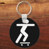 スケートボードシンボルキーチェーン キーホルダー (正面)