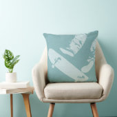 スケートボードジャンプミント&オフホワイト装飾用クッション クッション (椅子)