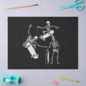 スケートボードスケルトンスケートスケーターハロウィーン 薄葉紙 (クラフト)