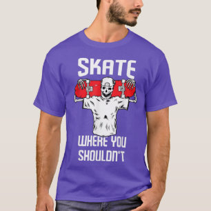 スケートボードスケータースケートボードメンズウィメンズスケルトン Tシャツ