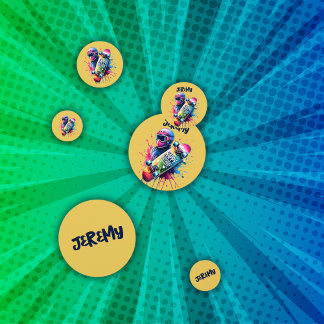 スケートボードスケーターハッピーバースデーモノグラムムス | コンフェッティ