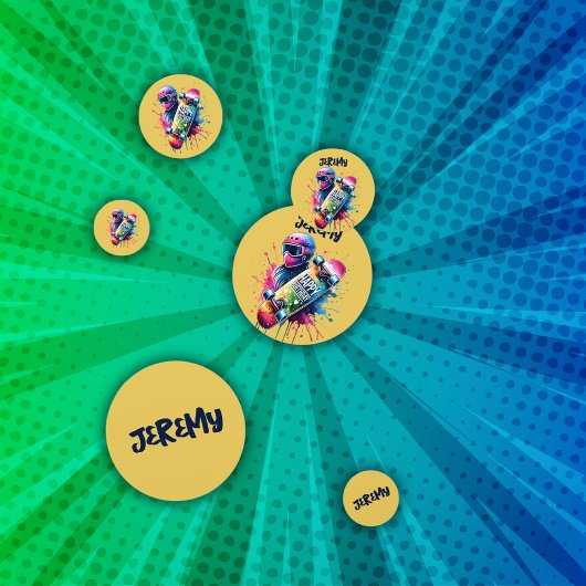 スケートボードスケーターハッピーバースデーモノグラムムス | コンフェッティ