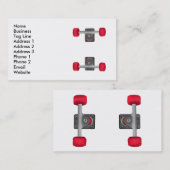 スケートボードスケートショップトラックとホイール 名刺 (正面/裏面)