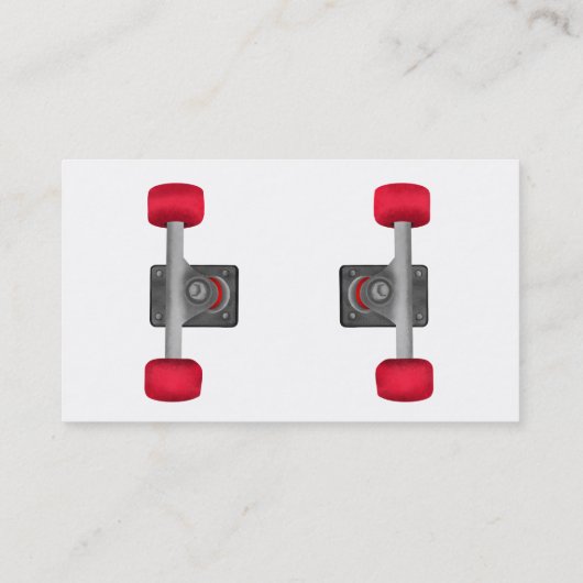 スケートボードスケートショップトラックとホイール 名刺 (裏面)