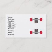 スケートボードスケートショップトラックとホイール 名刺 (正面)