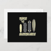 スケートボードスケートボーダースケートボードの種類 インビテーションポストカード (正面/裏面)