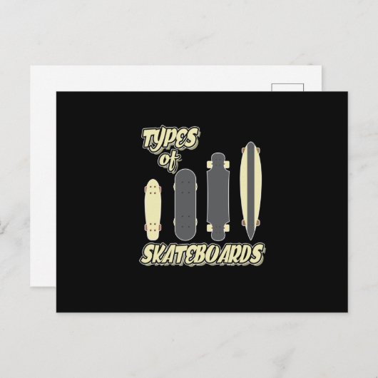 スケートボードスケートボーダースケートボードの種類 インビテーションポストカード (正面/裏面)