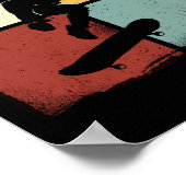 スケートボードスケートボーダーレトロスケーターヴィンテージ80S ポスター (角)