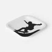スケートボードスケートボードおもしろいシルエット ペーパープレート (傾斜あり)