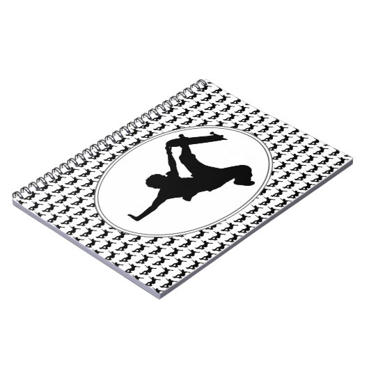 スケートボードスケートボードシルエット ノートブック (左側)