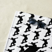 スケートボードスケートボードシルエット ビーチタオル (インサイチュ)