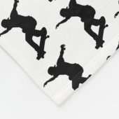 スケートボードスケートボードシルエット フリースブランケット (角)