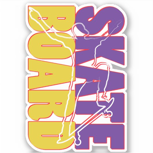 スケートボードスケートボード4"キスカットビニールシール シール (正面)