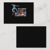 スケートボードスタントジャンプボーイズスケートボード 名刺 (正面/裏面)