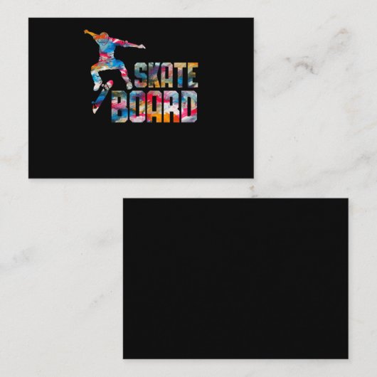 スケートボードスタントジャンプボーイズスケートボード 名刺 (正面/裏面)