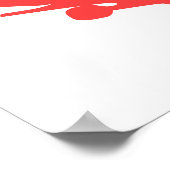 スケートボードタイポグラフィポスター ポスター (角)