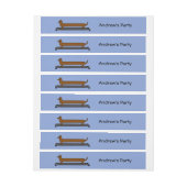 スケートボードダシュント犬のラップ住所 シール ラップアラウンド宛名ラベル (シート)