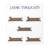 スケートボードダシュント犬メモ帳 ノートパッド (正面)