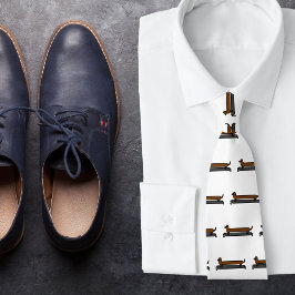 スケートボードダックスシャント犬のネクタイ ネクタイ