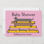 スケートボードダックスフント犬の家族招待 招待状 (正面)