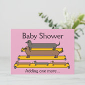 スケートボードダックスフント犬の家族招待 招待状 (スタンド正面)