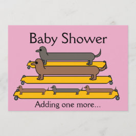 スケートボードダックスフント犬の家族招待 招待状