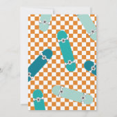 スケートボードツー素晴らしい誕生日招待状 招待状 (裏面)