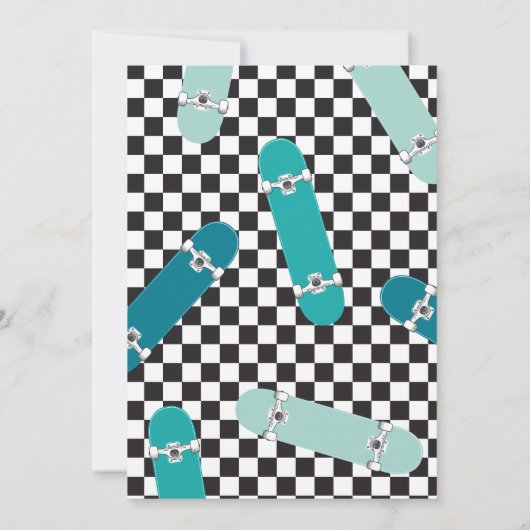 スケートボードツー素晴らしい2nd誕生日招待状 招待状 (裏面)