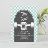 スケートボードツー素晴らしい2nd誕生日招待状 招待状 (スタンド正面)