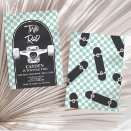 スケートボードツー素晴らしい2nd誕生日招待状 招待状