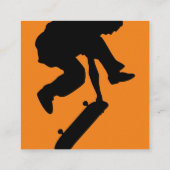 スケートボードテーマカッコいい  スクエア名刺 (裏面)